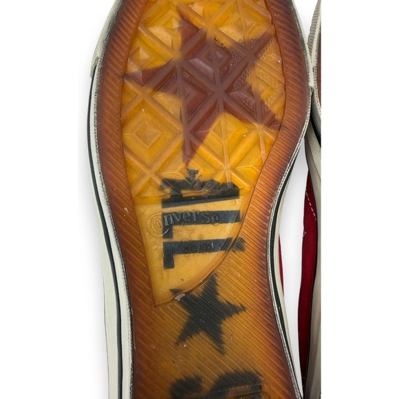 Converse John Varvatos Star Player Chili White Red Leather Sneaker Shoes US 11 - Picture 11 of 11